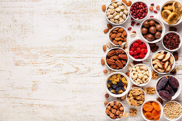 Nuts and dried fruits assortment.