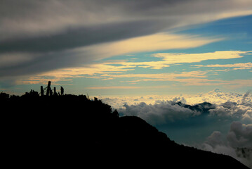 sunset in the mountains