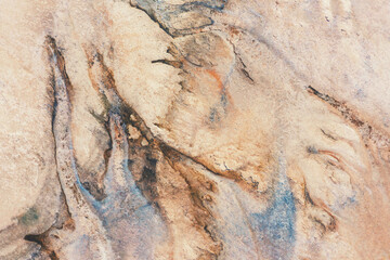 Abstract nature background. Top view of the dry estuary. Land texture