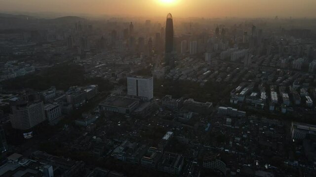 Aerial photography of Jinan city in China