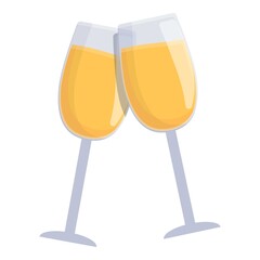Bar cheers icon. Cartoon of bar cheers vector icon for web design isolated on white background