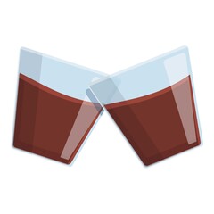 Drink cheers icon. Cartoon of drink cheers vector icon for web design isolated on white background