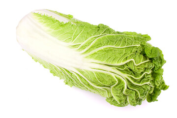 fresh chinese cabbage on a white background