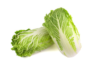 fresh chinese cabbage on a white background