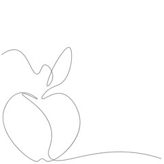 Apple fruit icon on white background. Vector illustration