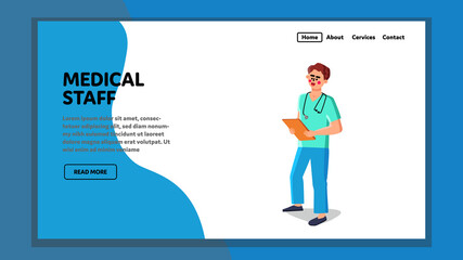Medical Staff Doctor Man Hospital Worker Vector
