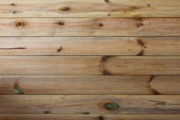 Obraz premium Closeup of natural background with pattern of wooden knotty planks ..