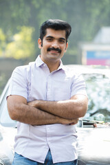 Portrait of indian young handsome man