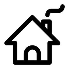 House Line Icon Vector