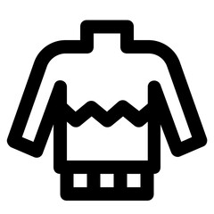 Sweater Turtleneck Line Icon Vector