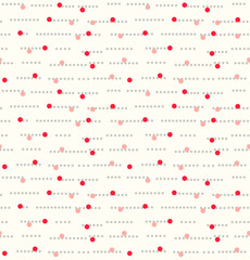 Japanese Cute Circle Dot Line Vector Seamless Pattern