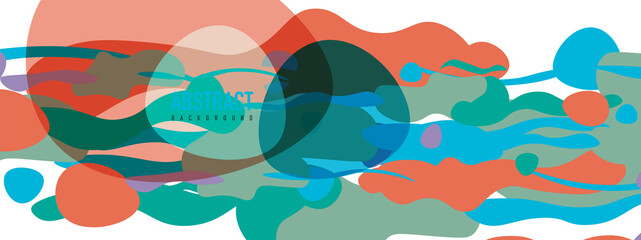 Trendy liquid style shapes abstract design, dynamic vector background for placards, brochures, posters, web landing pages, covers or banners