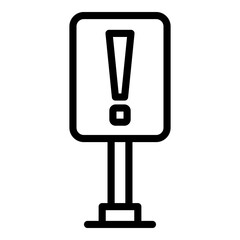 Attention agitation icon. Outline attention agitation vector icon for web design isolated on white background