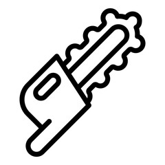 Engine electric saw icon. Outline engine electric saw vector icon for web design isolated on white background