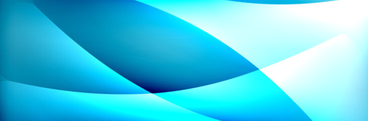 Fluid gradient neon color waves, vector abstract background