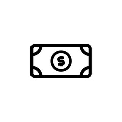 icon of a dollar bill. vector flat illustration