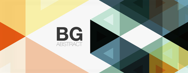 Fototapeta premium Mosaic triangle pattern abstract background for cover, banner, flyer and poster and other template