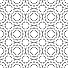 Fototapeta premium Абстрактный геометрический бесшовный узор. Монохром. Вектор изолированный на белом фоне.