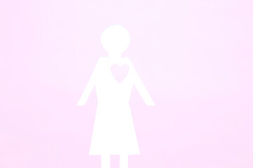 ペーパークラフトのハート