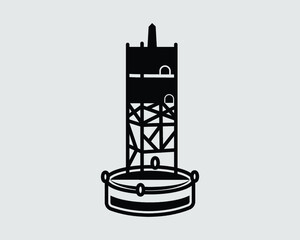 Navigational Buoy Sign Symbol Icon Vector Illustration