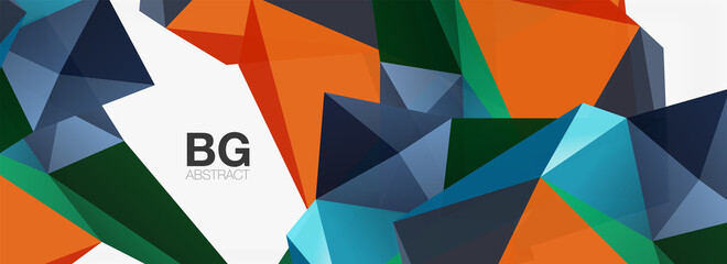 3d mosaic abstract backgrounds, low poly shape geometric design