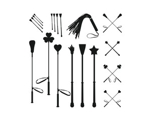 Riding Crops bundle, Riding Crops, Riding Crops silhouette, Equestrian Themed, eps
