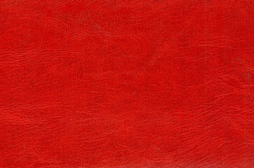 Red color leather texture.