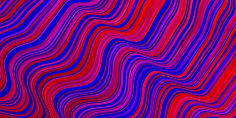 Light Blue, Red vector pattern with wry lines.