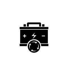 Car battery replacement glyph icon isolated on white background