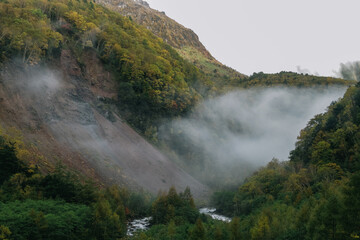 Fototapeta na wymiar Nature view of Nagano prefecture in autumn.