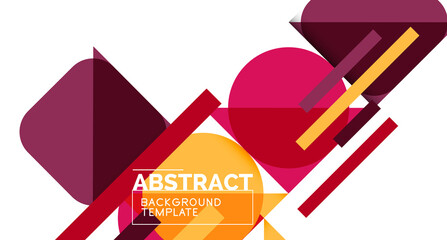 Simple circles and triangles abstract background. Vector illustration for covers, banners, flyers and posters and other designs