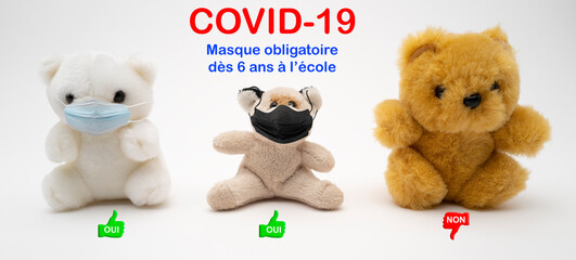 Covid-19 masque obligatoire dès 6 ans à l'école