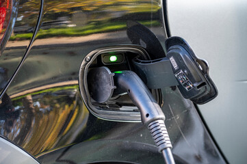 Obraz na płótnie Canvas charging system for electric car