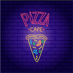 Vector illustration for signboard outdoor advertising pizzeria.