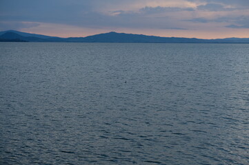 lake and mountains