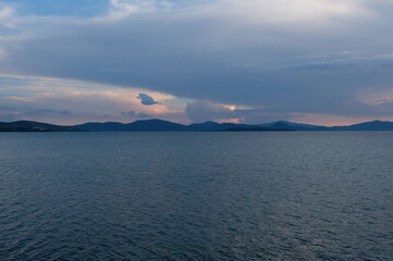 view of the sea and mountains