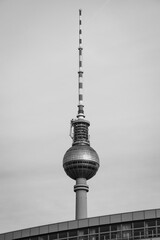 Berlin Alexanderplatz Black and White Fernsehturm  © Mathias Lochner