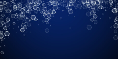 Random soap bubbles abstract background. Blowing b