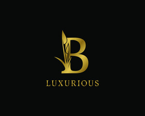 Obraz premium letter B luxury floral vintage logo