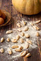  dough to prepare pumpkin gnocchi