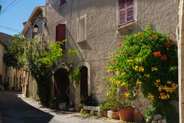 Street of a village of Provence, south of France