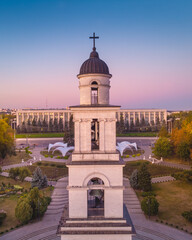 Fototapeta na wymiar The triumphal arch from Chisinau, Moldova 2020