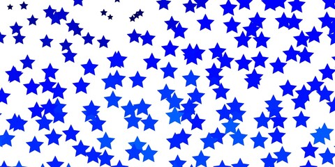 Light BLUE vector pattern with abstract stars.