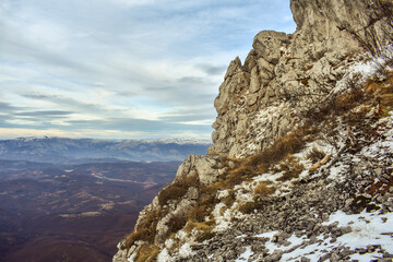 landscape with the blue sky from the mountain