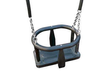 chain swings hanging on white