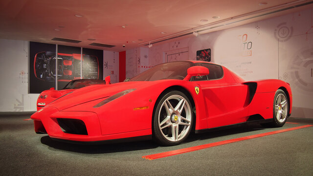 MARANELLO, ITALY-JULY 21, 2017: 2002 Ferrari Enzo in the Ferrari Museum.