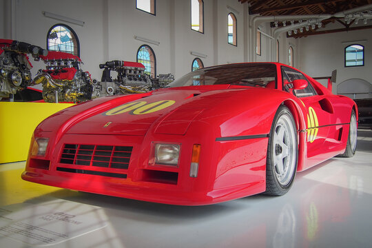 MODENA, ITALY-JULY 21, 2017: 1985 Ferrari GTO Evoluzione in the Enzo Ferrari Museum.