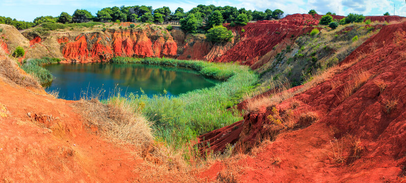 Abandoned bauxite mine, Otranto, Salento, Southern Italy