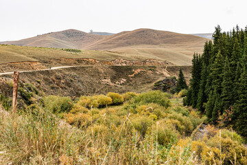 Naklejka premium Assy-Turgen observatory in the Zailiyskiy Alatau mountains