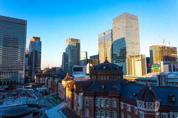 Fototapeta premium 東京駅の夕景